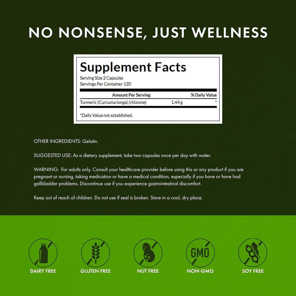 Swanson Full Spectrum Turmeric 720 mg — 240 Vegan Capsules