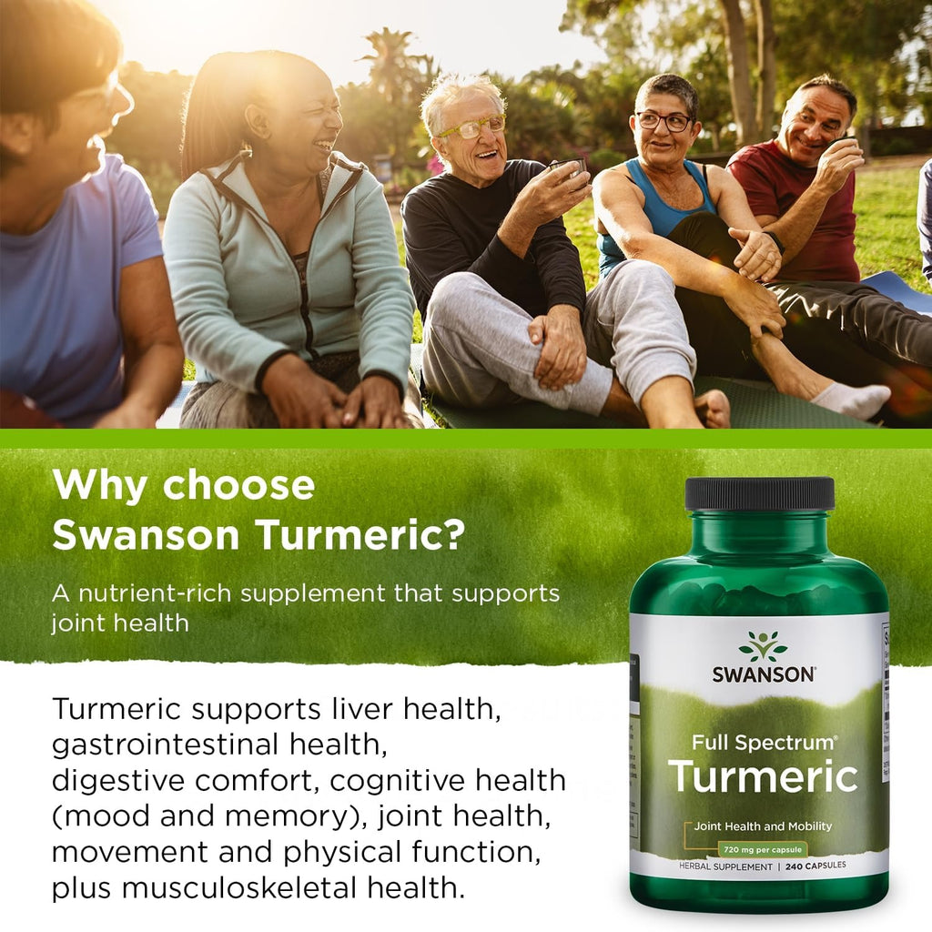 Swanson Full Spectrum Turmeric 720 mg — 240 Vegan Capsules