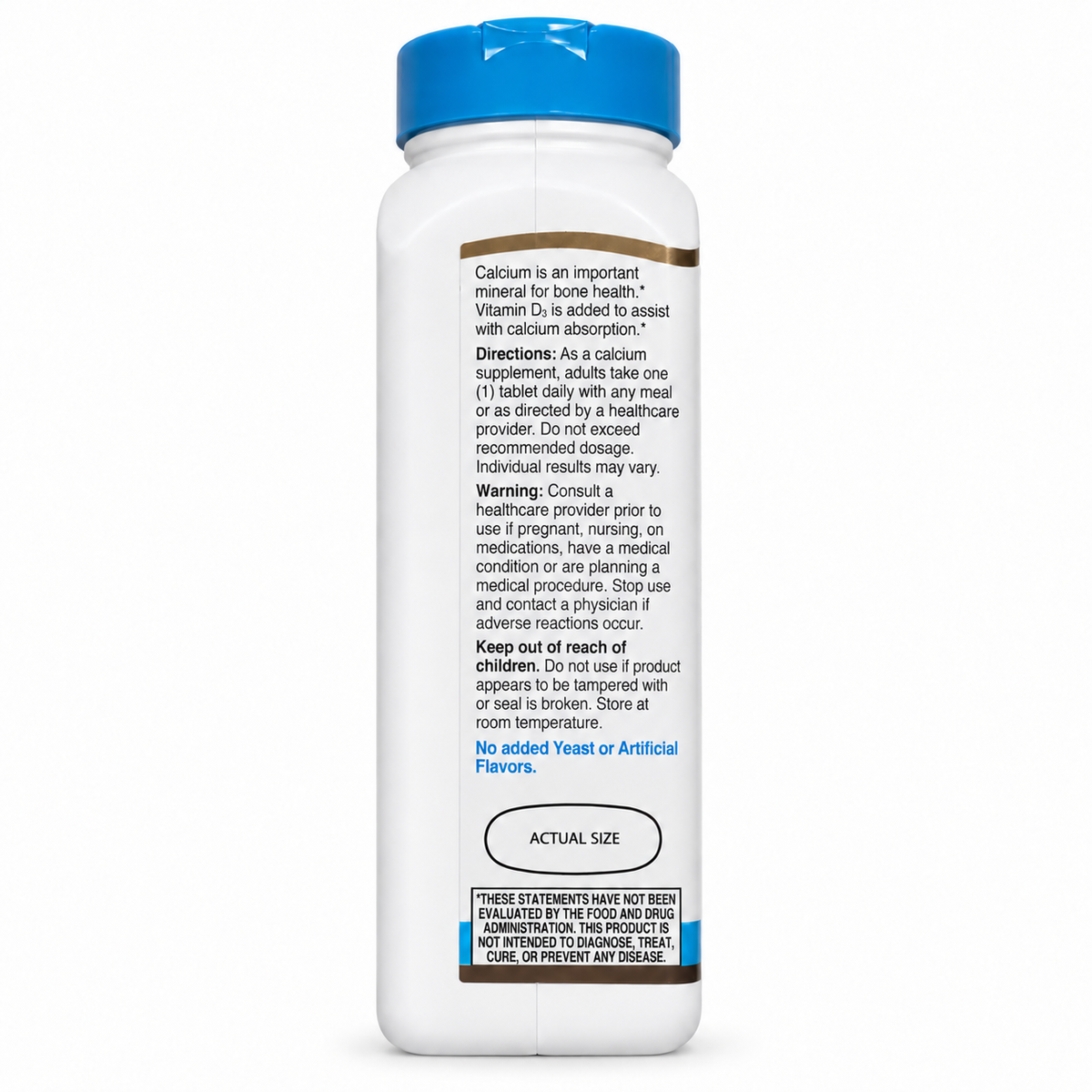 21st Century Calcium 1000 mg Plus D3 — მიღების წესი და გაფრთხილება