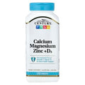 21st Century Calcium Magnesium Zinc + D3 — 250 ტაბლეტი, წინა მხარე