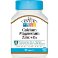 21st Century Calcium Magnesium Zinc + D3 — 90 ტაბლეტი