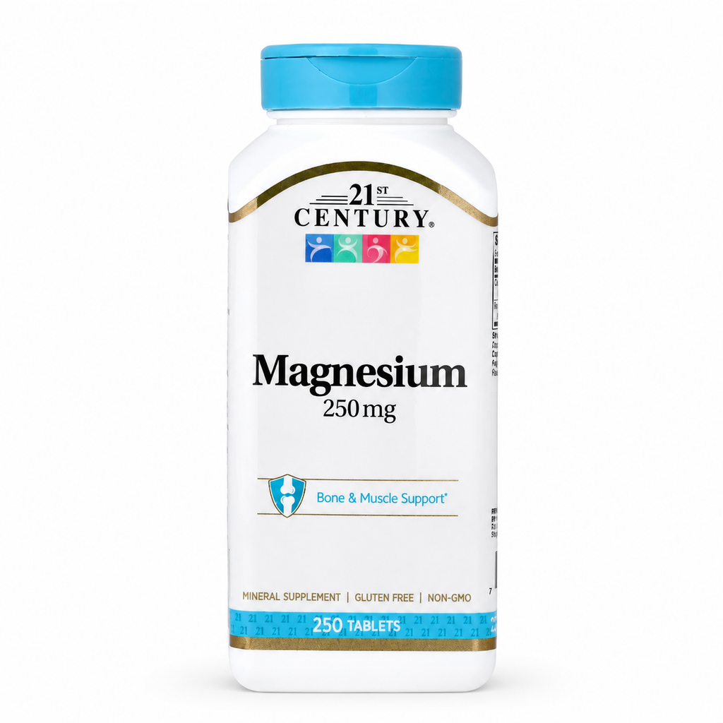 21st Century Magnesium 250 mg — 250 ტაბლეტი, წინა მხარე
