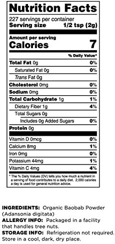 Terrasoul Superfoods Порошок баобаба — 340 г (12 унций)