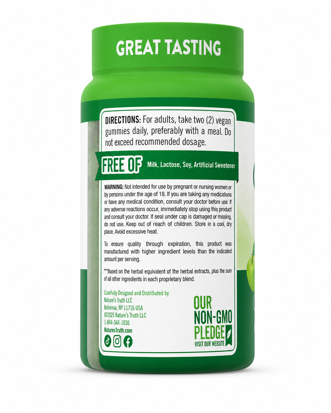 Nature's Truth Super Greens 10 — Delicious Apple, 60 Gummies