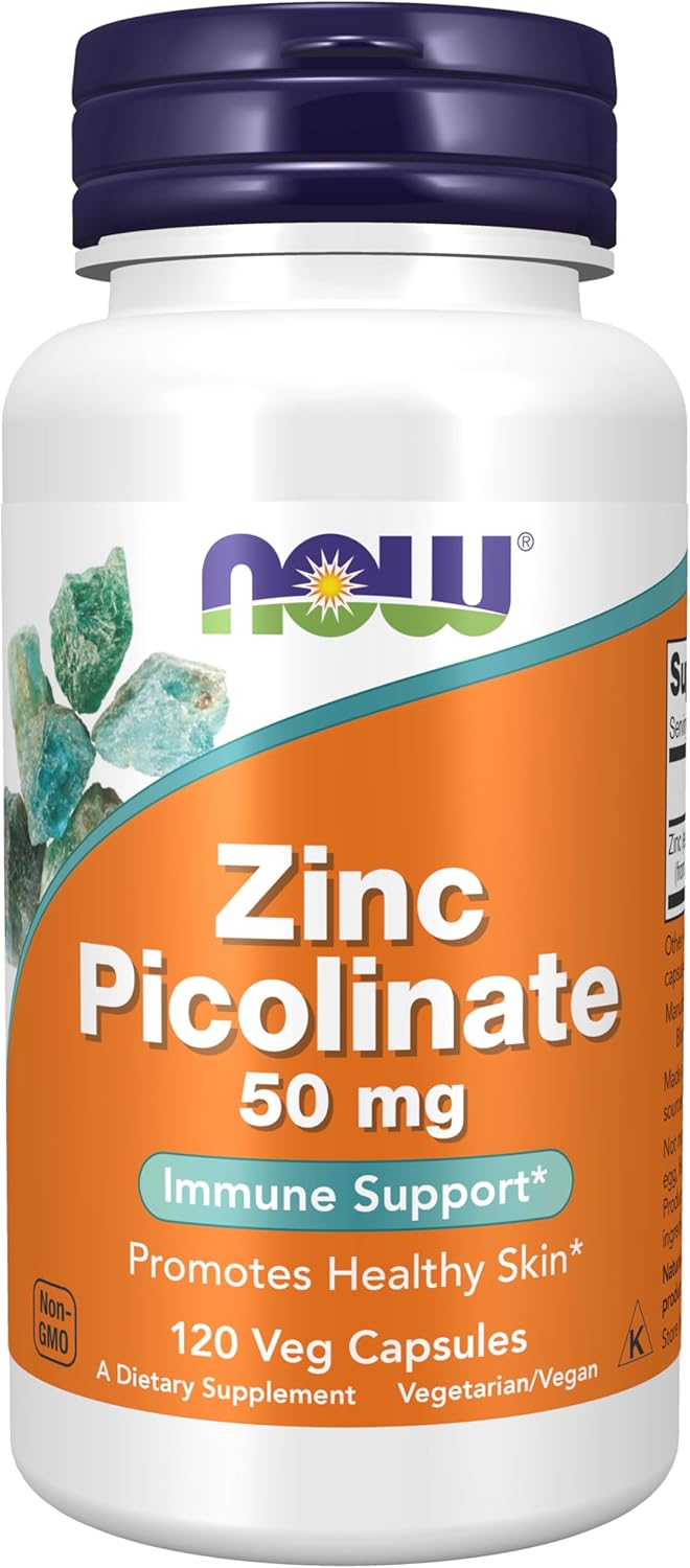 NOW Foods Zinc Picolinate 50 mg — 120 მცენარეული კაფსულა