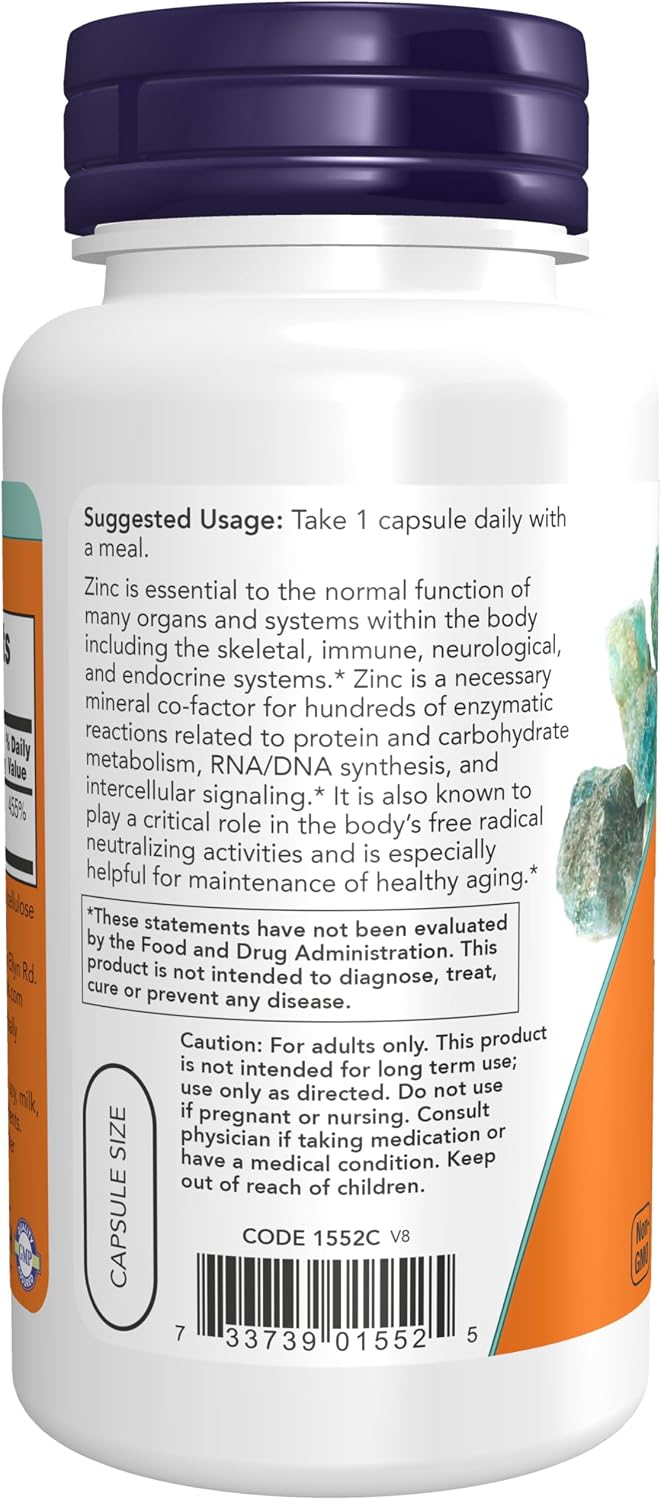 NOW Foods Zinc Picolinate 50 mg — 120 მცენარეული კაფსულა