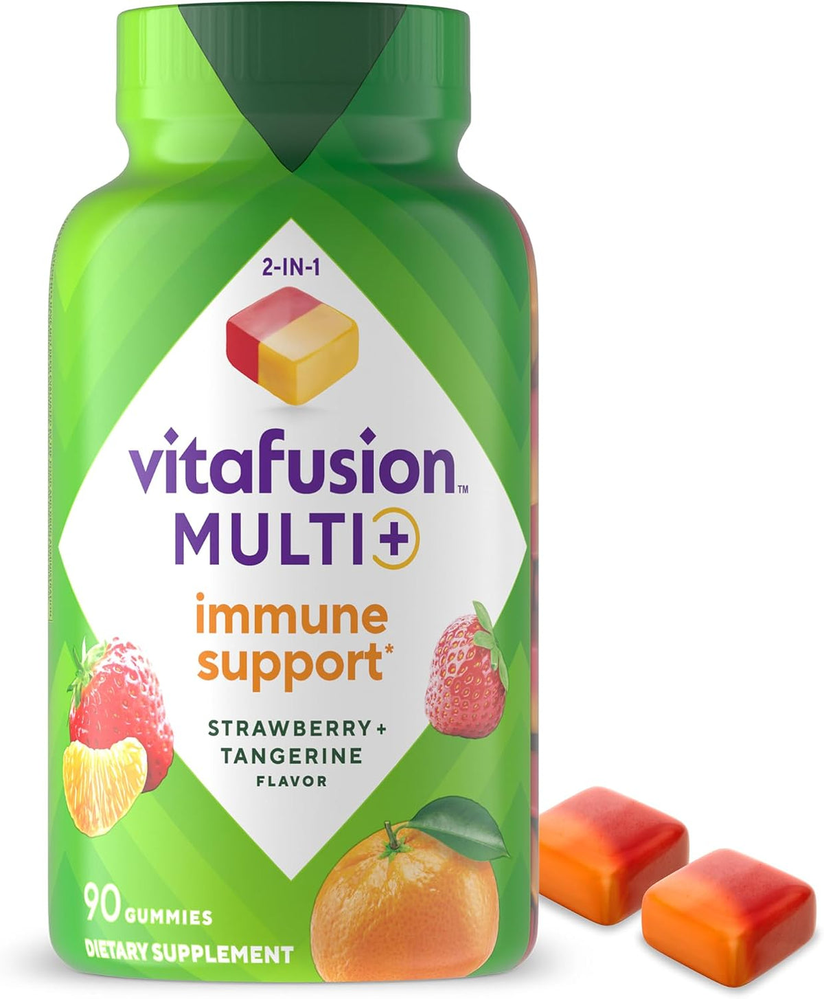vitafusion Immune Support Multi Gummies — Strawberry + Tangerine, 90 Gummies