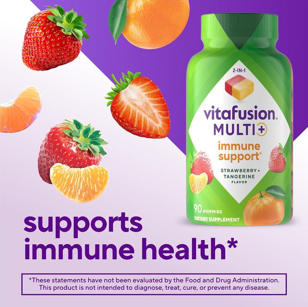 Nature's Products Immune Support Multi Gummies — Клубника + Мандарин, 90 жевательных конфет