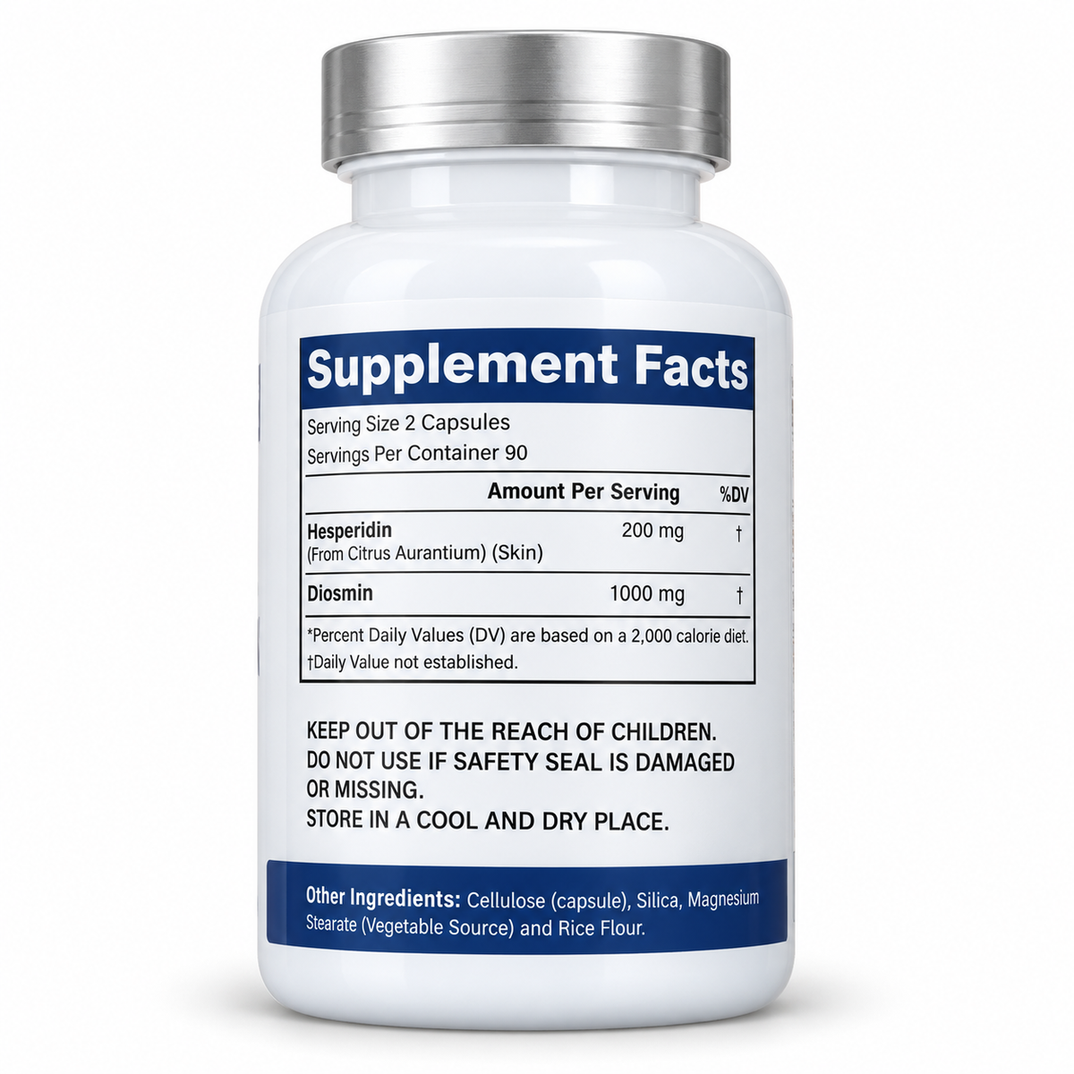 VitaCosmoX Diosmin + Hesperidin 1200 mg — 180 მცენარეული კაფსულა