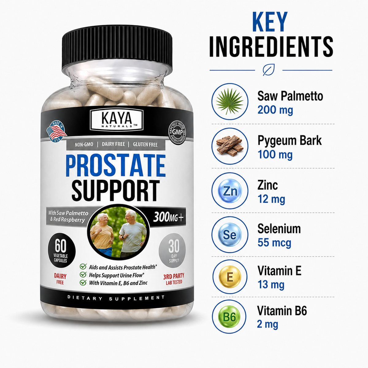 Kaya Naturals Prostate Support key ingredients