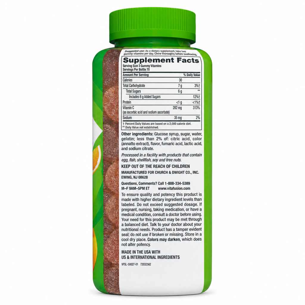 Nature's Products Vitamin C Gummies 282 mg — Апельсин, 210 жевательных конфет