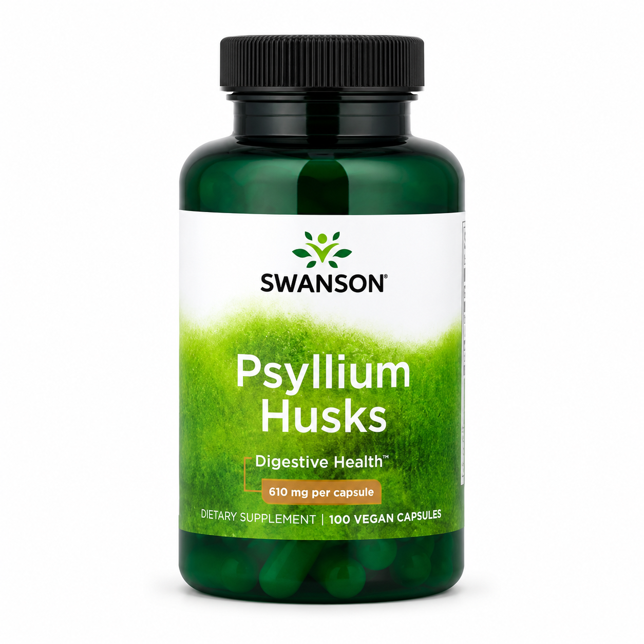 Swanson Psyllium Husk Fiber – 100 Capsules
