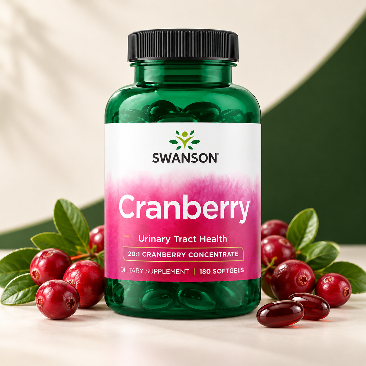 Swanson Cranberry 20:1 Concentrate — 180 Softgels