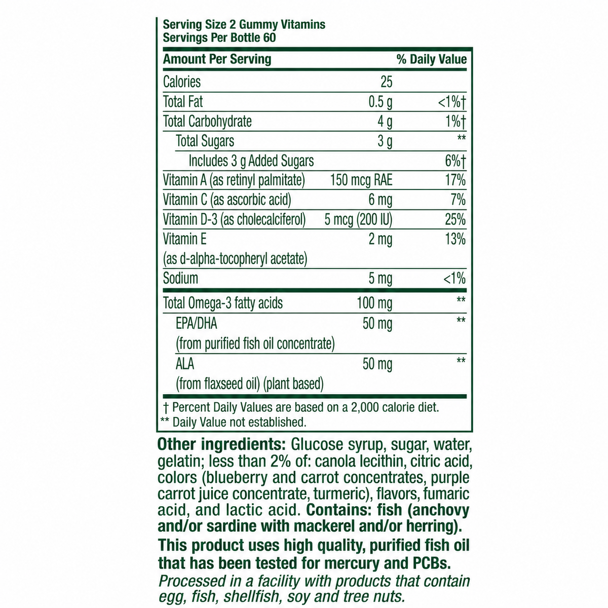 Vitafusion Omega-3 — ომეგა-3 ჟელეები, 120 ცალი