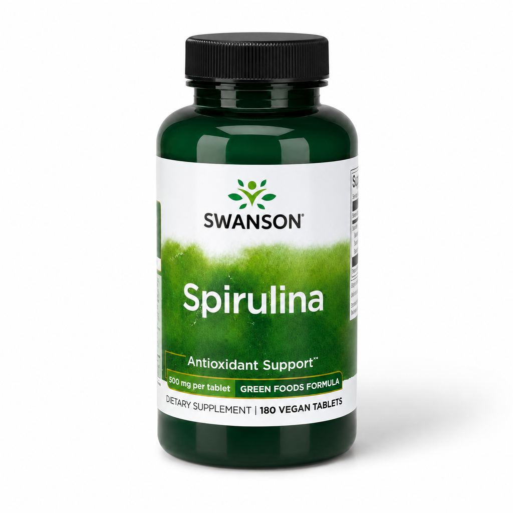 Swanson Spirulina 500 mg — 180 Vegan Tablets