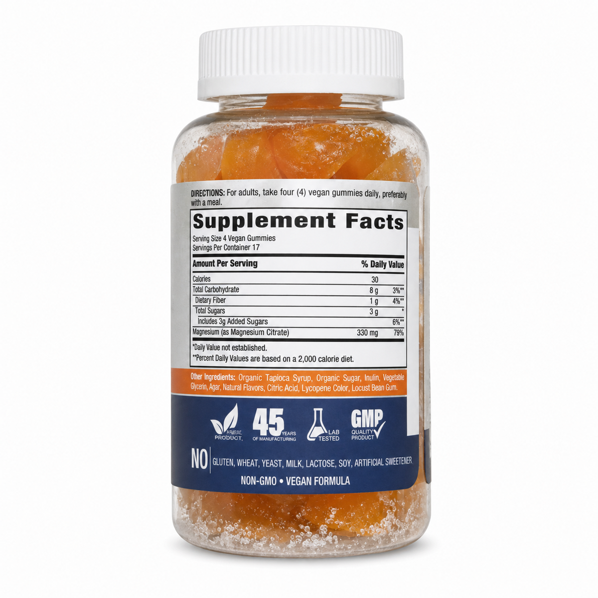 Piping Rock Vegan Magnesium Citrate Gummies 70 ჟელე