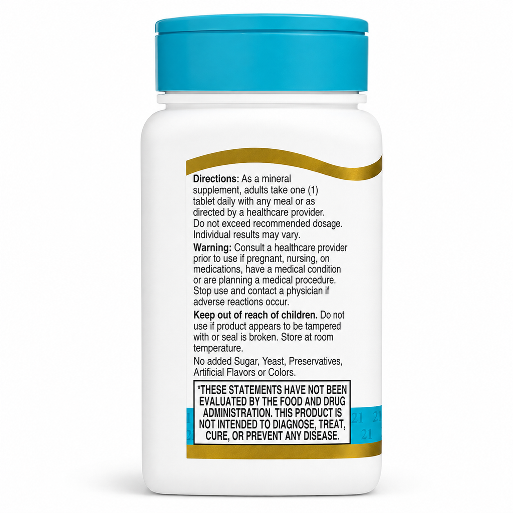 21st Century Potassium Gluconate 595 mg — ერთბოთლიანი წინა ხედი