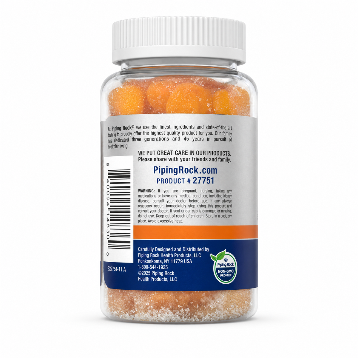 Piping Rock Vegan Magnesium Citrate Gummies – მწარმოებლის ინფორმაცია
