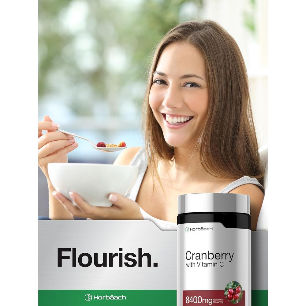 Horbäach Cranberry with Vitamin C — 200 Softgels bottle