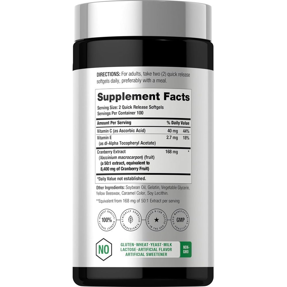 Horbäach Cranberry 8,400 mg — Supplement Facts