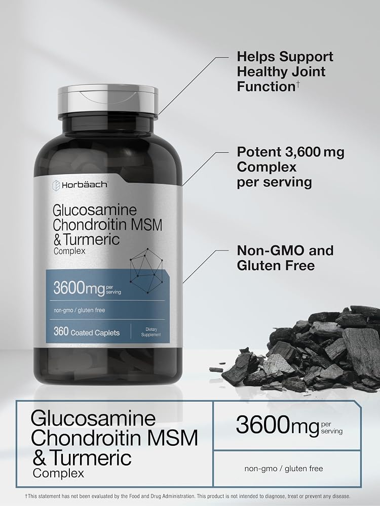 Horbäach Glucosamine Chondroitin MSM & Turmeric 3600 mg formula benefits