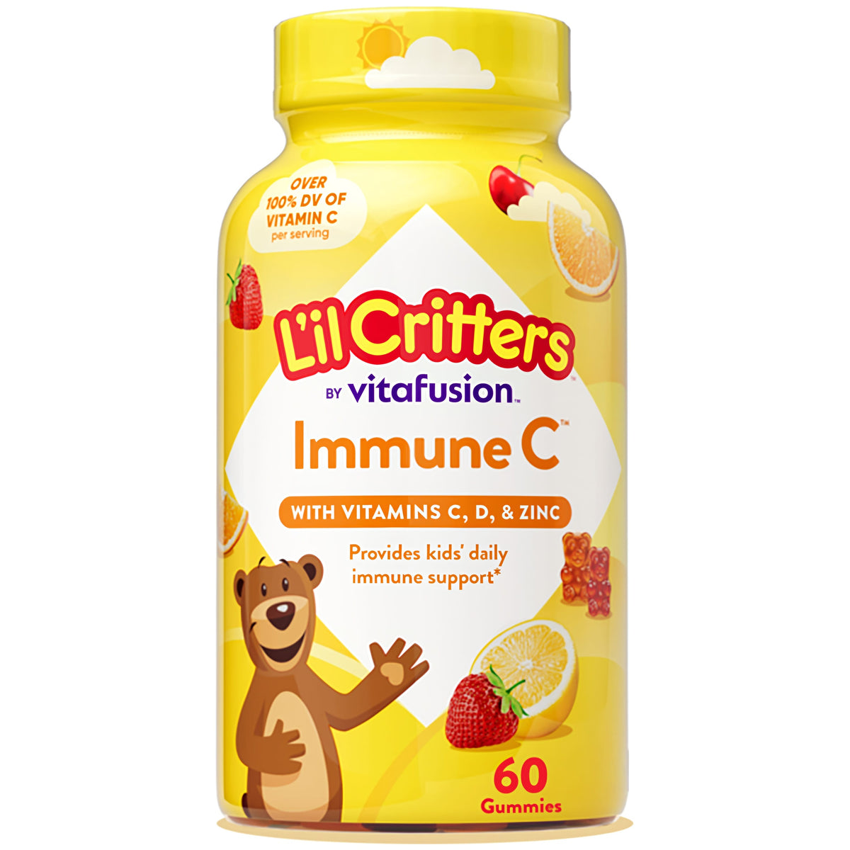 L’il Critters Immune C + Vitamin D & Zinc — 60 საბავშვო ჟელე
