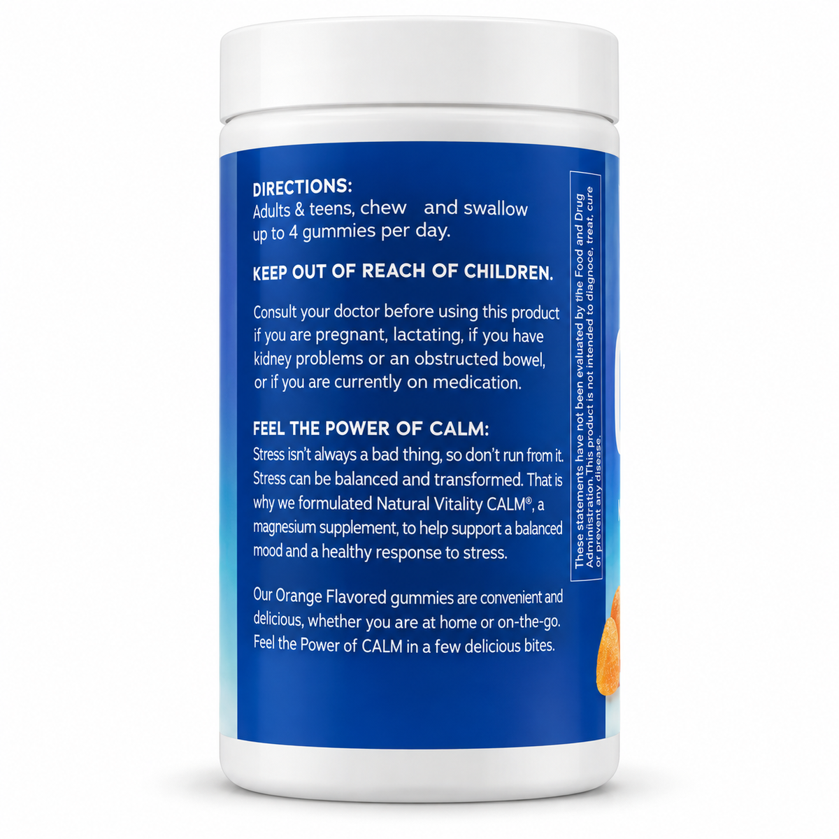 Natural Vitality CALM Magnesium Gummies - directions and warnings