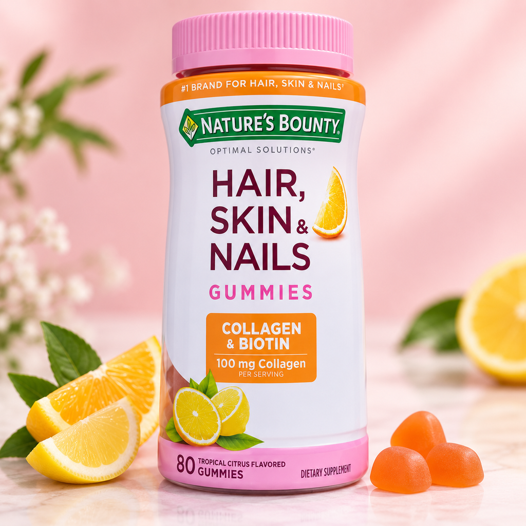 Nature's Bounty Hair, Skin & Nails Gummies 80 ცალი — ციტრუსის ჟელეები