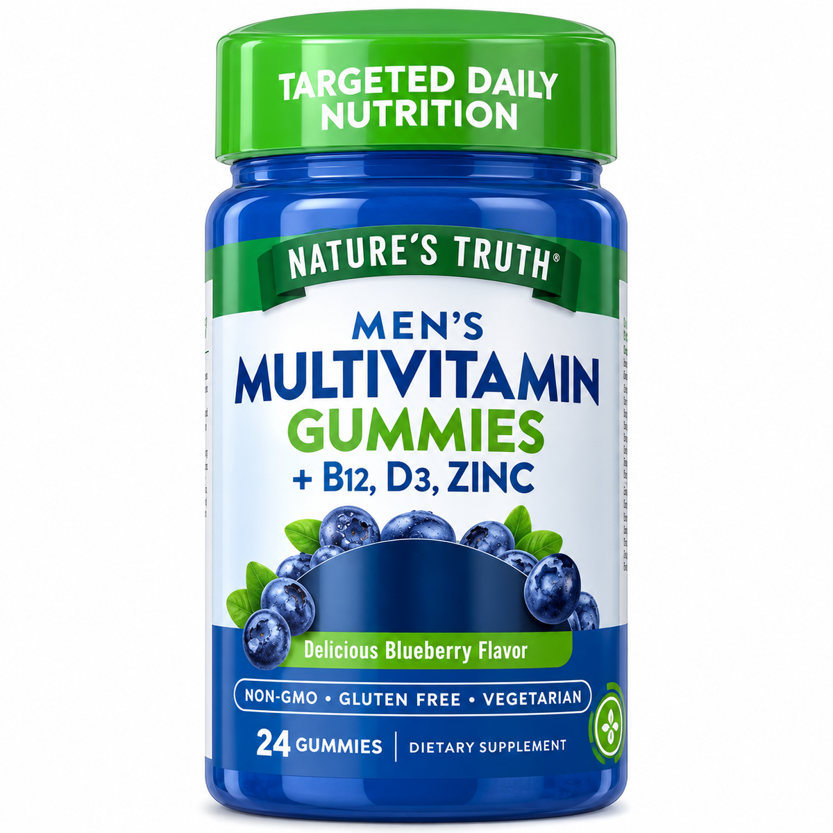 Nature's Truth Men's Multivitamin Gummies + B12, D3, Zinc, 24 Gummies — მთავარი სურათი
