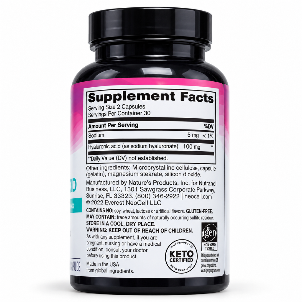 NeoCell Hyaluronic Acid 100 mg — Supplement Facts