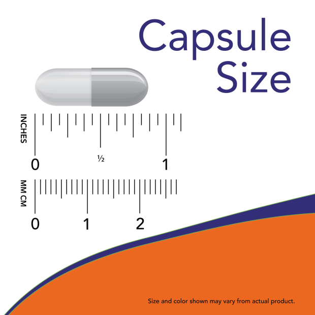 NOW Foods Psyllium Husk 500 mg - კაფსულის ზომა