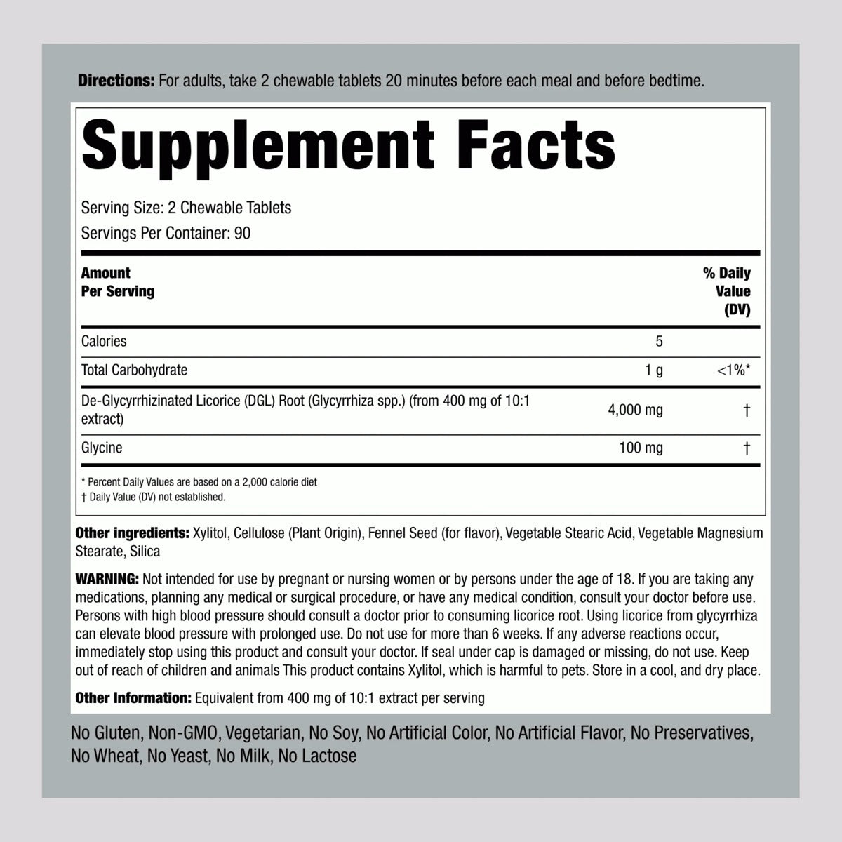 DGL Licorice Root — შემადგენლობა და მიღების წესი