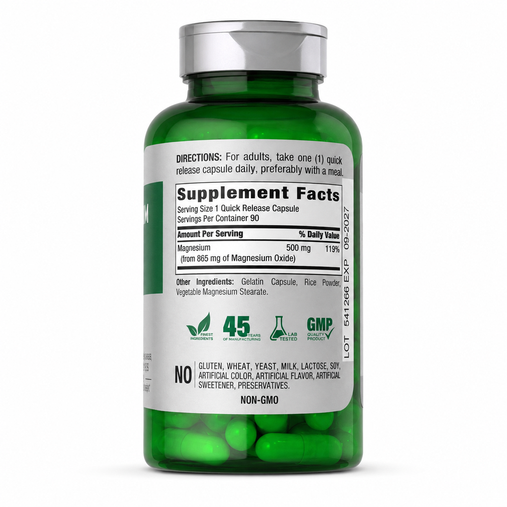 Piping Rock Magnesium Oxide 500 mg — შემადგენლობა