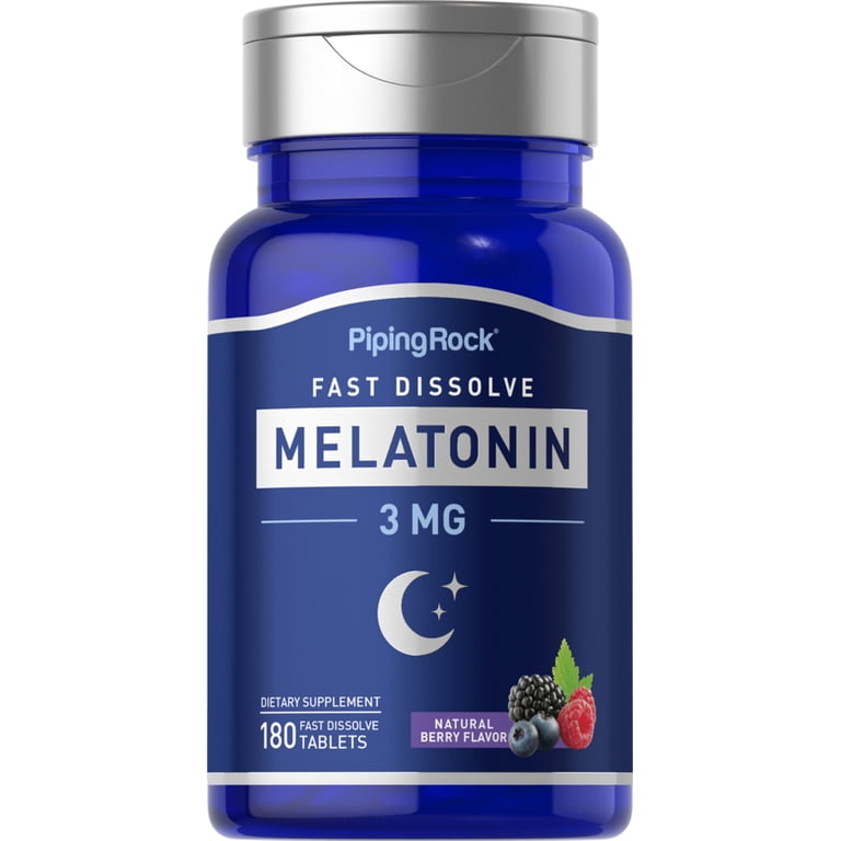 Piping Rock Melatonin 3 mg 180 fast dissolve tablets berry flavor
