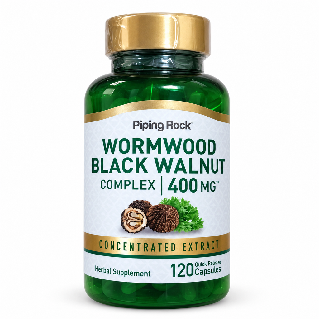 Piping Rock Wormwood Black Walnut Complex 400 mg 120 კაფსულა - წინა მხარე