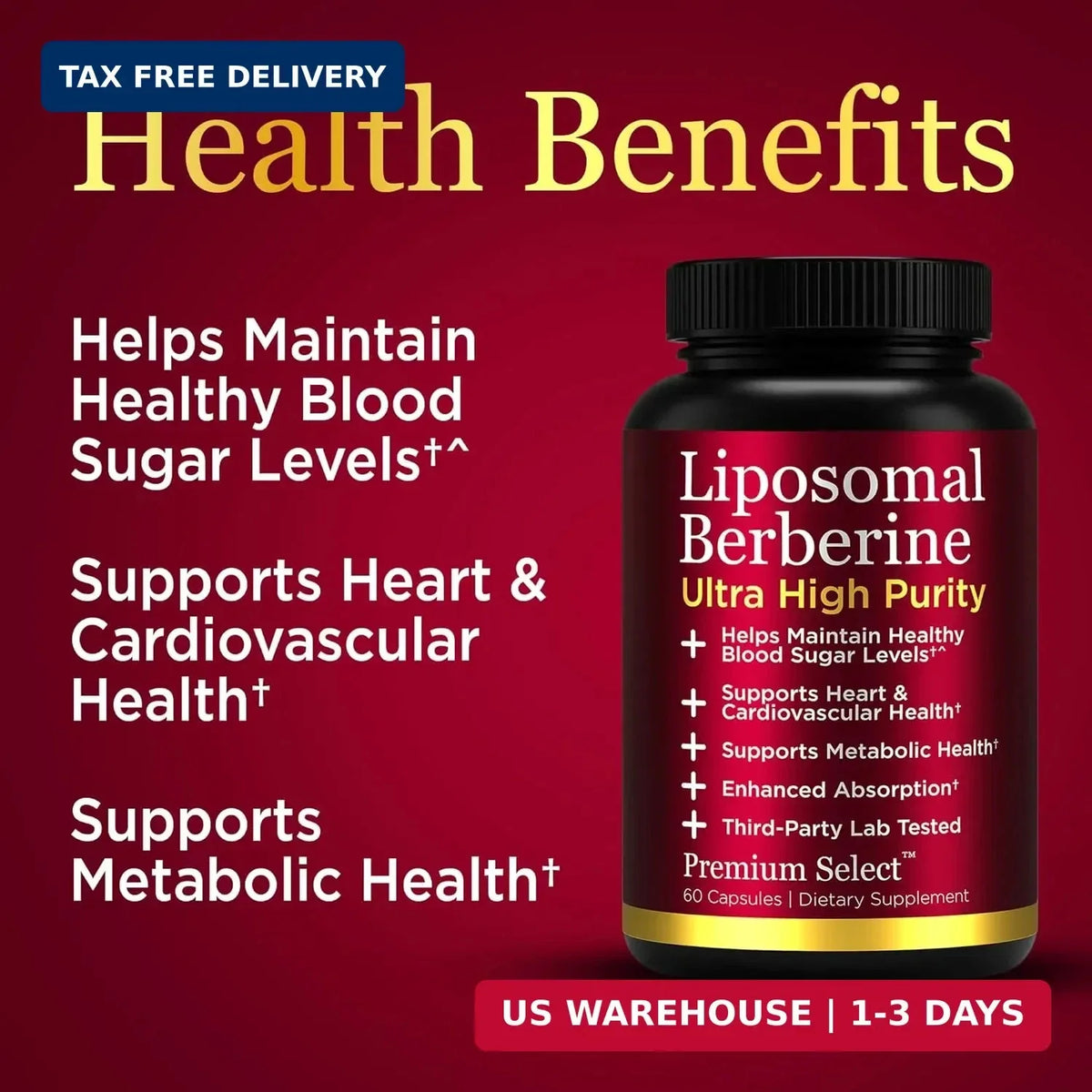 Premium Select Nutrition Liposomal Berberine HCL პროდუქტის დეტალები