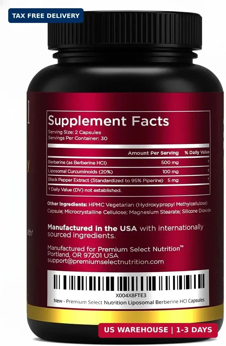 Premium Select Nutrition Liposomal Berberine HCL დამატებითი ინფორმაცია