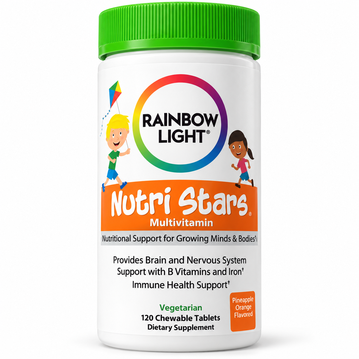 Rainbow Light Nutri Stars Multivitamin 120 chewable tablets - front