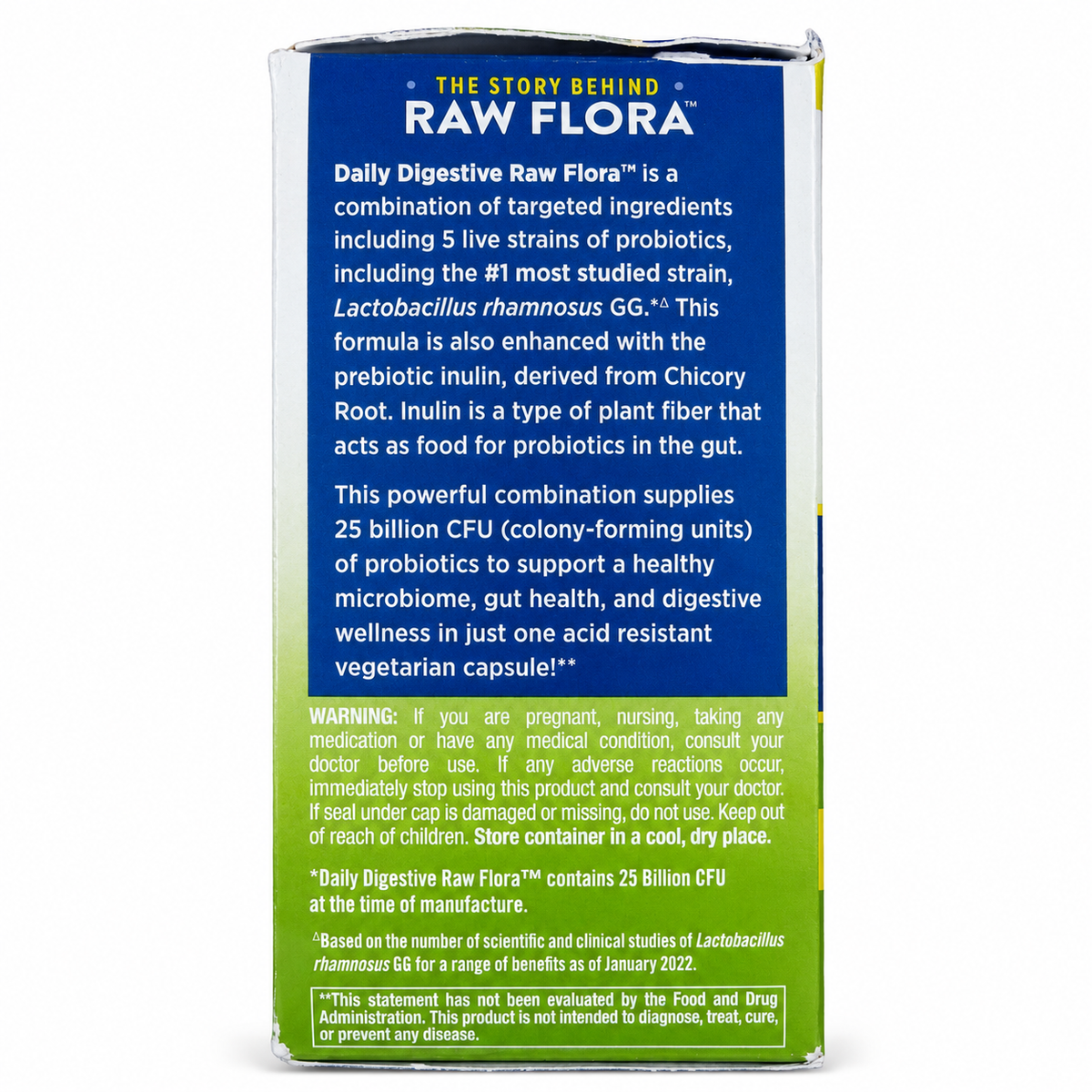 Raw Flora Daily Digestive — ფორმულის ინფორმაცია და გაფრთხილება