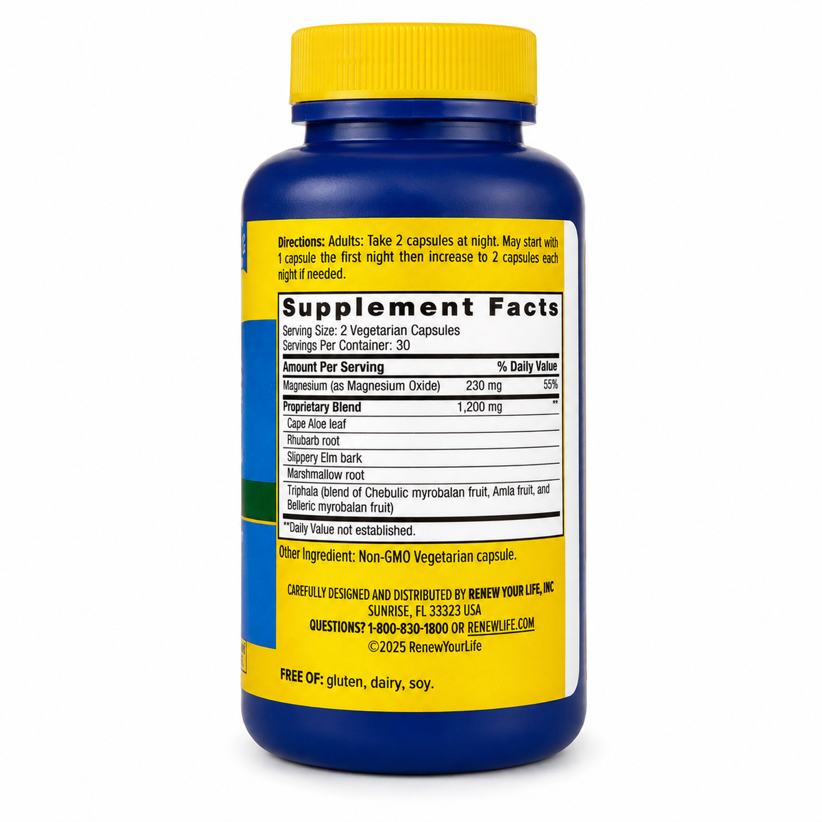 Renew Life Cleanse More 60 კაფსულა — შემადგენლობა Supplement Facts