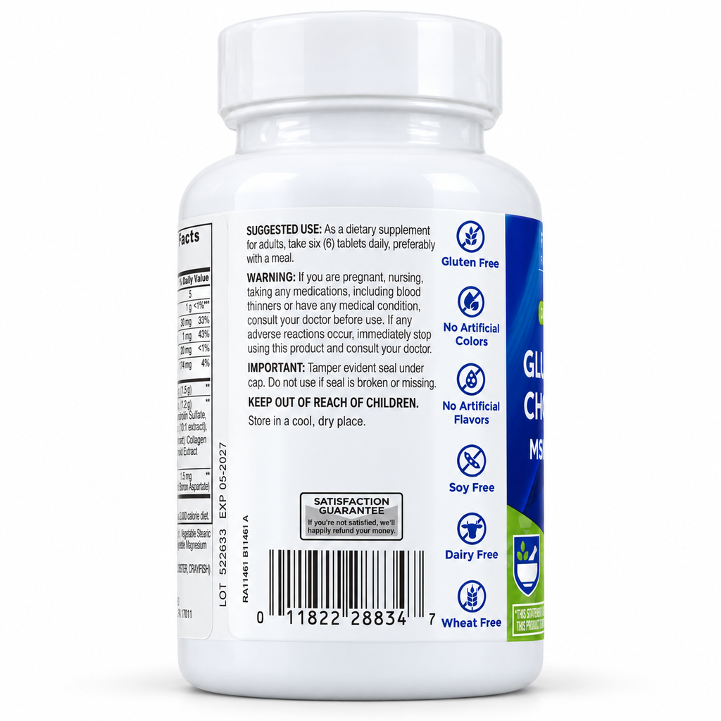 Rite Aid Glucosamine Chondroitin MSM + Turmeric — suggested use and warnings