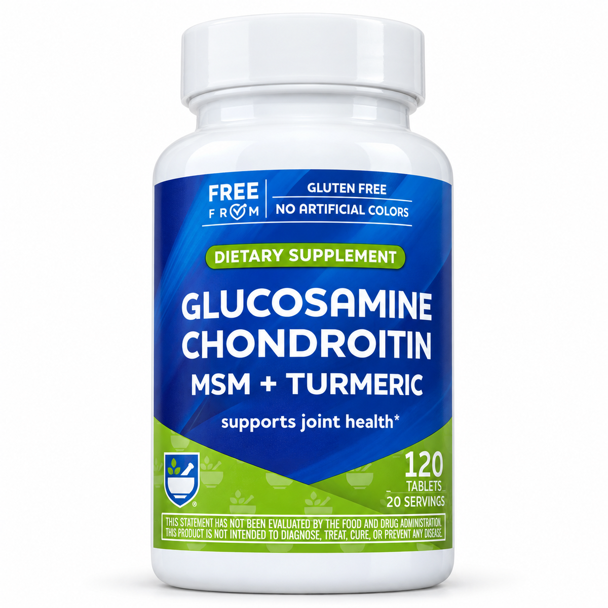 Rite Aid Glucosamine Chondroitin MSM + Turmeric 120 Tablets — front