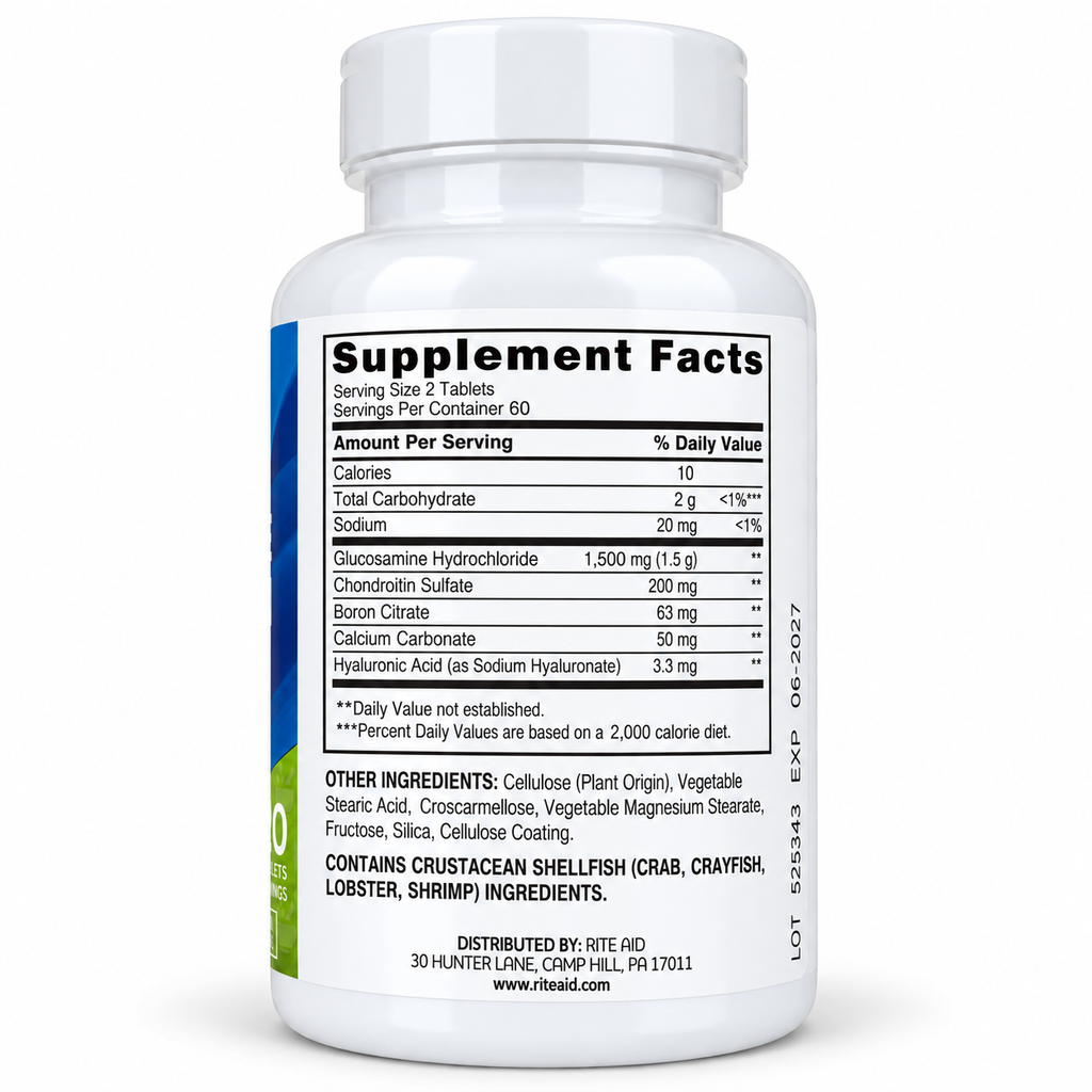 Rite Aid Glucosamine Chondroitin Complex — Supplement Facts
