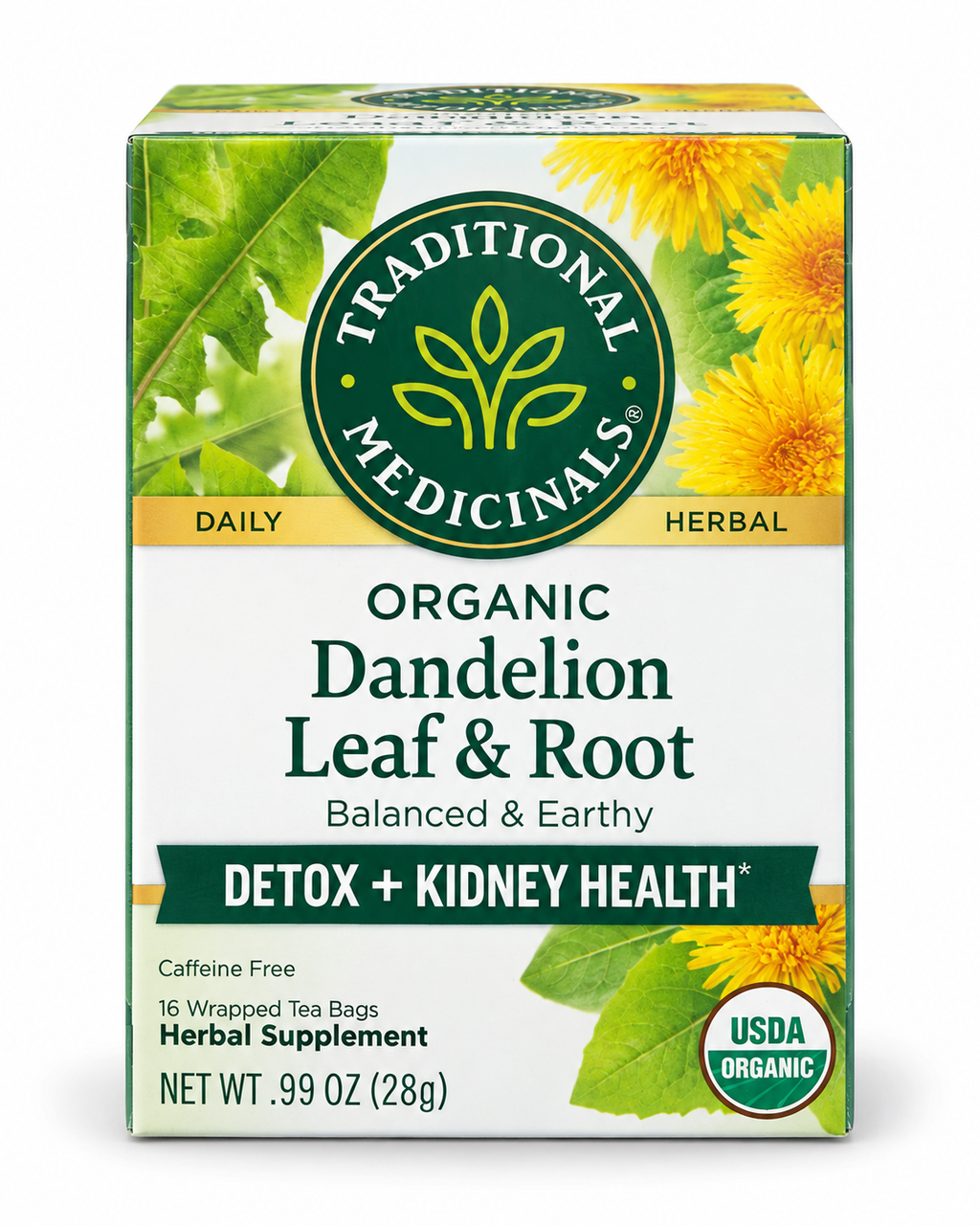 Traditional Medicinals Organic Dandelion Leaf & Root tea - front