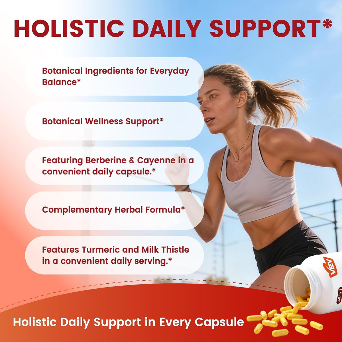 VEV Berberine 5-in-1 supplement product information