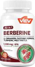 VEV Berberine 5-in-1 120 capsules front product image