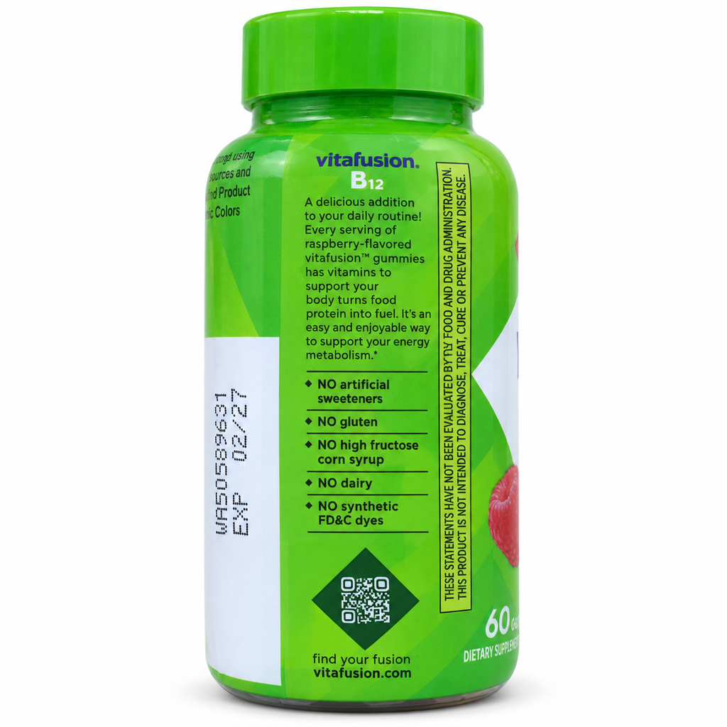 Vitafusion B12 1000 მკგ, 60 ჟელე — პროდუქტის მახასიათებლები