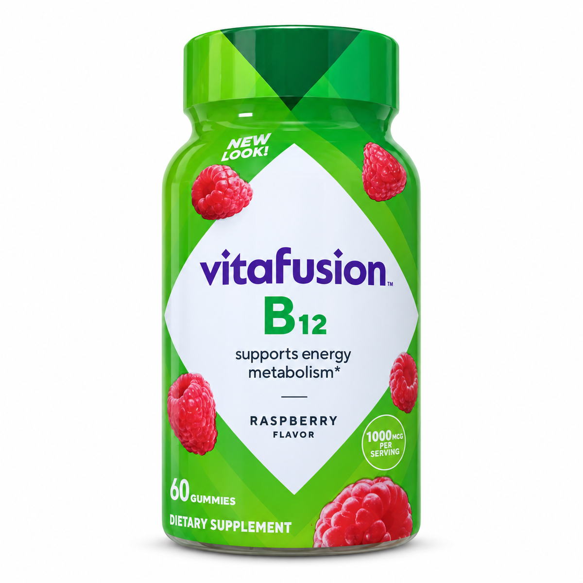 Vitafusion B12 1000 მკგ, 60 ჟელე — წინა ხედი