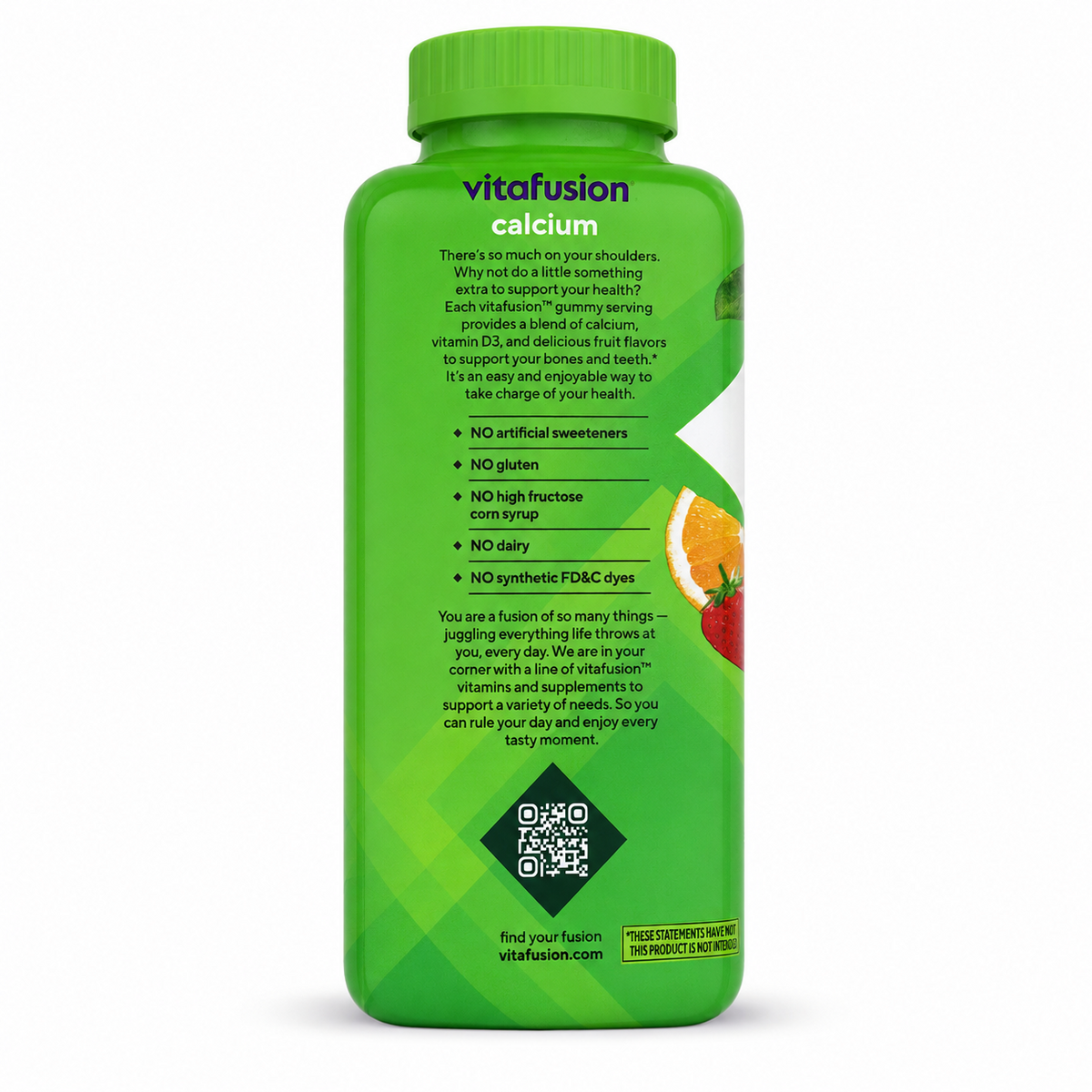 Vitafusion Calcium 130 ჟელე - უკანა აღწერა