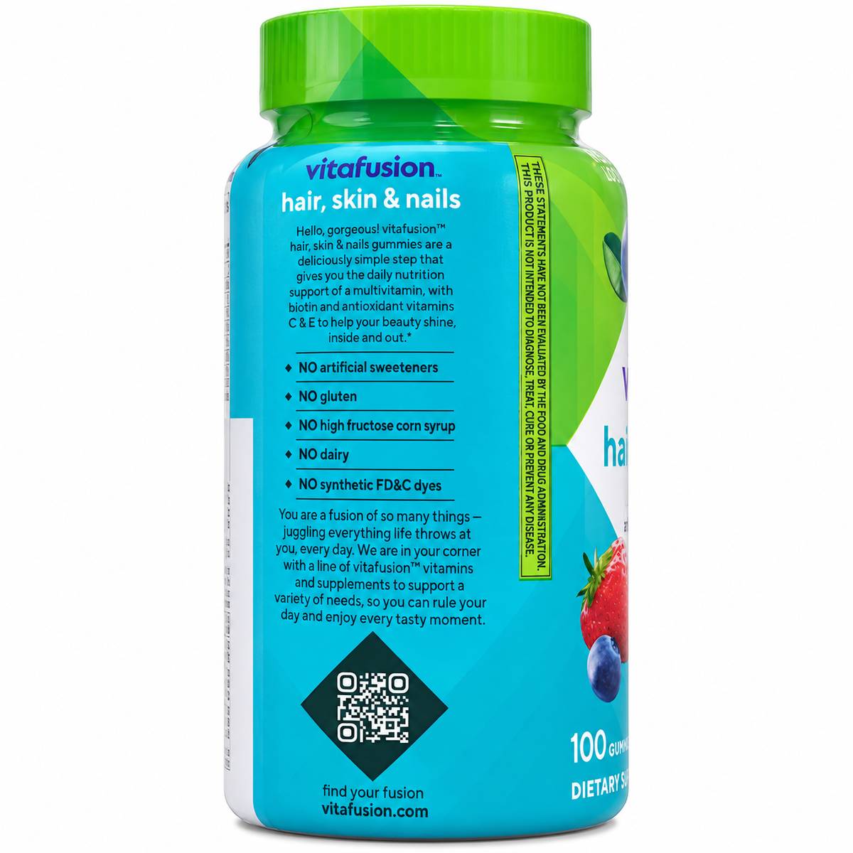 Vitafusion Hair Skin & Nails 100 Gummies - გვერდითი ინფორმაცია
